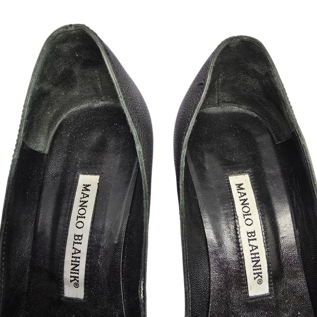 美品✨MANOLO BLAHNIK マノロブラニク 本革 パンプス 黒 23cm