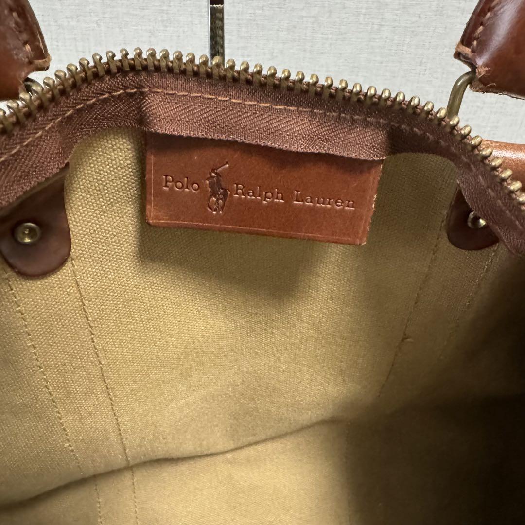 【完備品】ラルフローレン ボストンバッグ 2way 大容量 グレンチェック