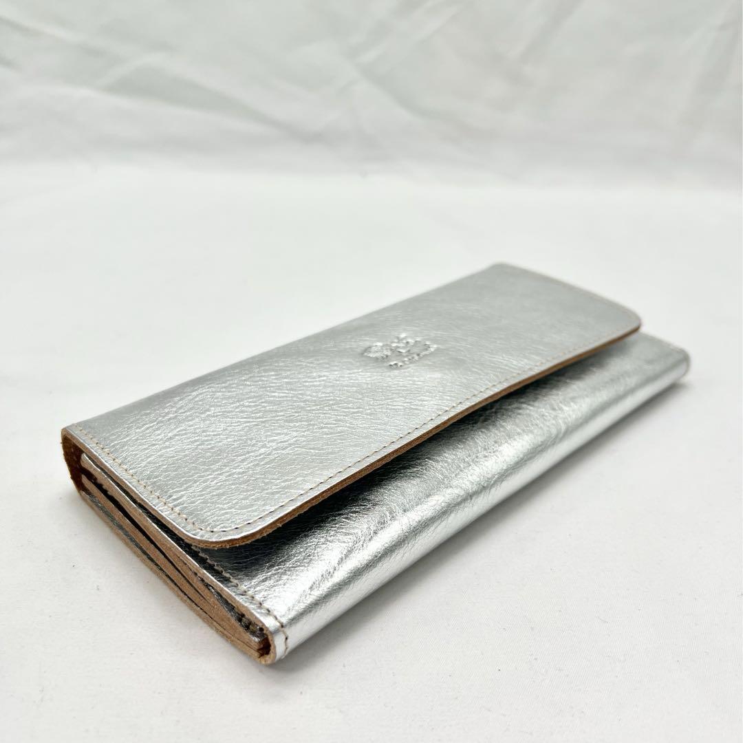 【新品未使用】イルビゾンテ 三つ折り長財布 ☆ SILVER シルバー ☆ 画像9