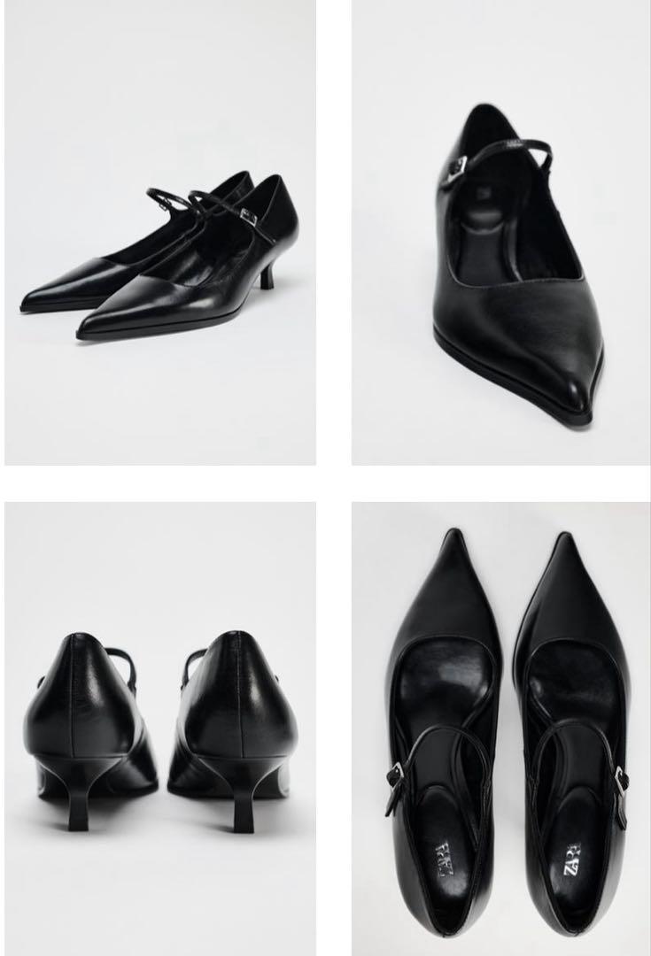 ランキング2025 ZARA】レザー メルカリ - 2258/410 | ブラック キトンヒールシューズ 靴