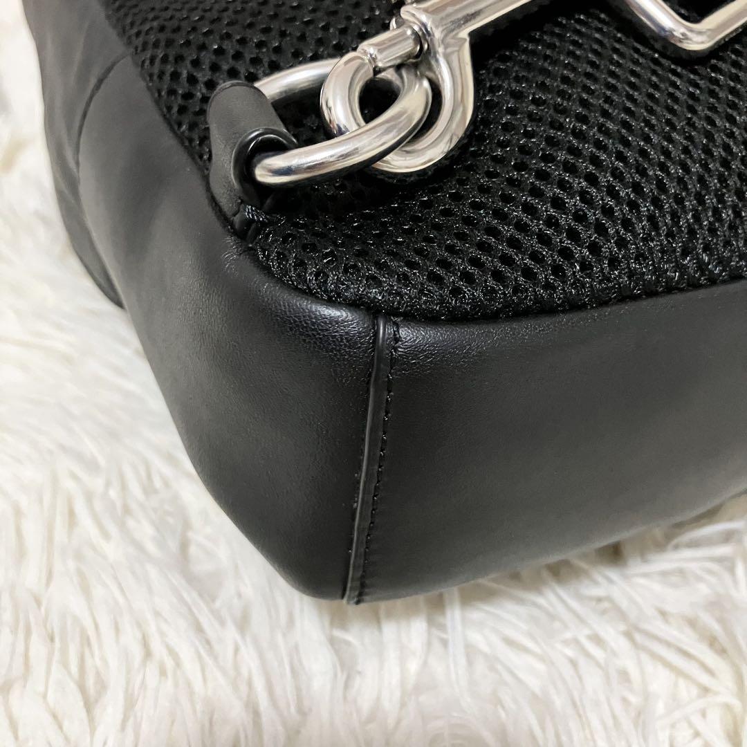 【美品】COACH ボディバッグ シグネチャー チャコール クロスボディ