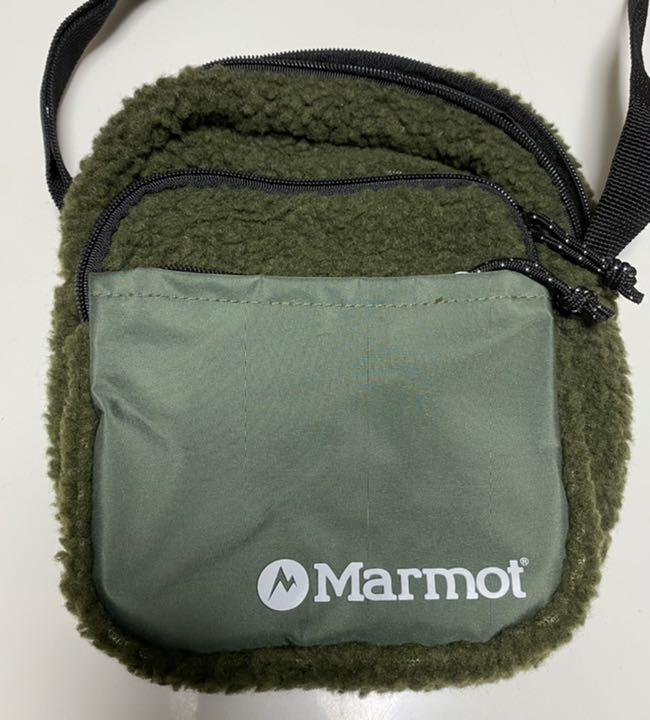 marmot◆マーモット◆ボア◆斜め掛けショルダーバッグ◆カーキ・モスグリーン