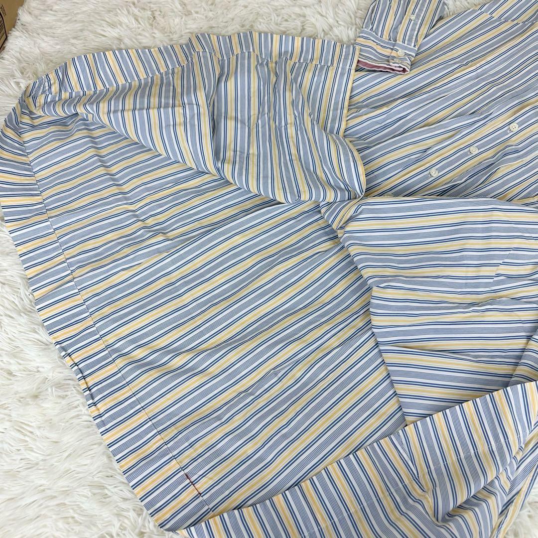 45rpm ストライプ バンドカラーシャツワンピース フレア サイズ2