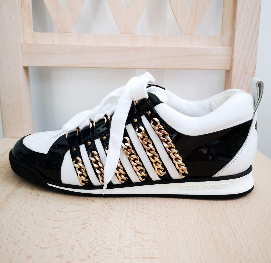 正規通販】 size38(24.5cm25cm) 新品DSQUARED2レザースニーカー - スニーカー 正規通販】 size38(24.5cm25cm) 新品DSQUARED2レザースニーカー - スニーカー
