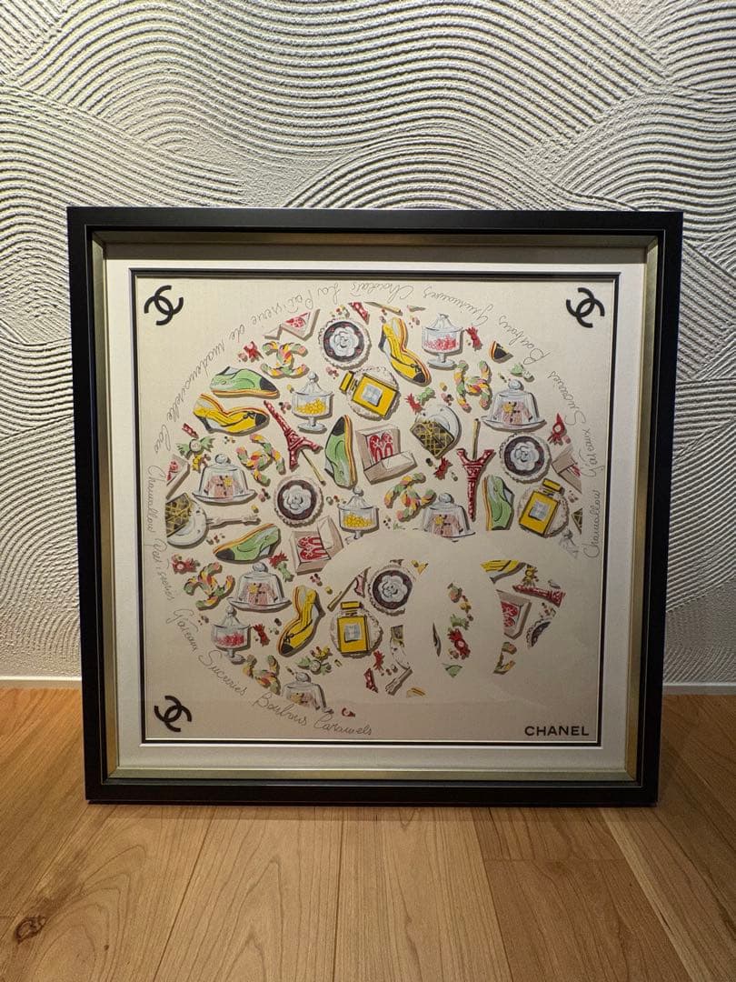 Chanel スカーフ 額縁入り目立った傷や汚れなし