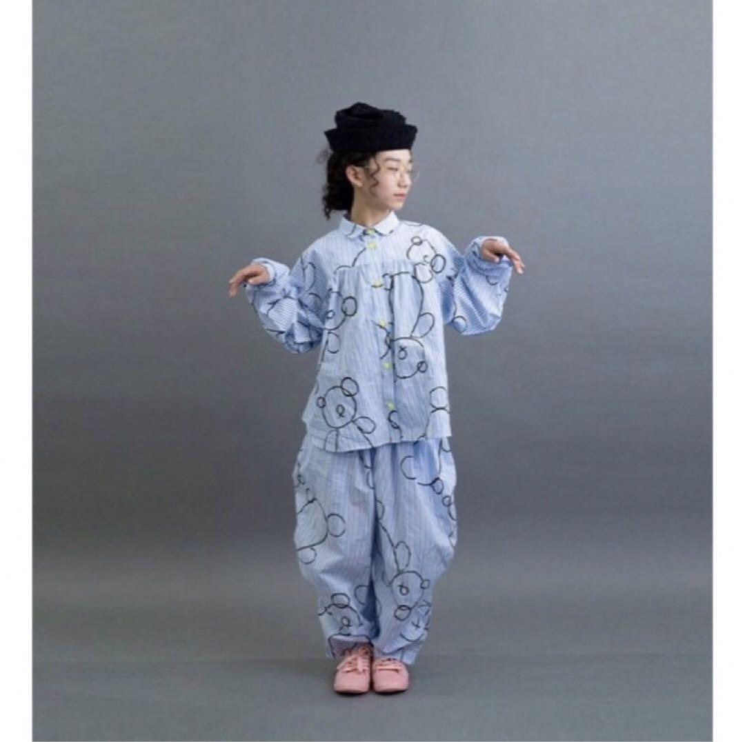 frankygrow  BEARSIDEGATHERDPANTS ストライプ