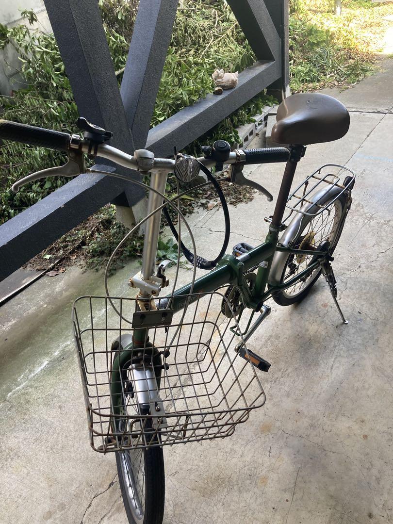 緑の小径車 前バスケット付き