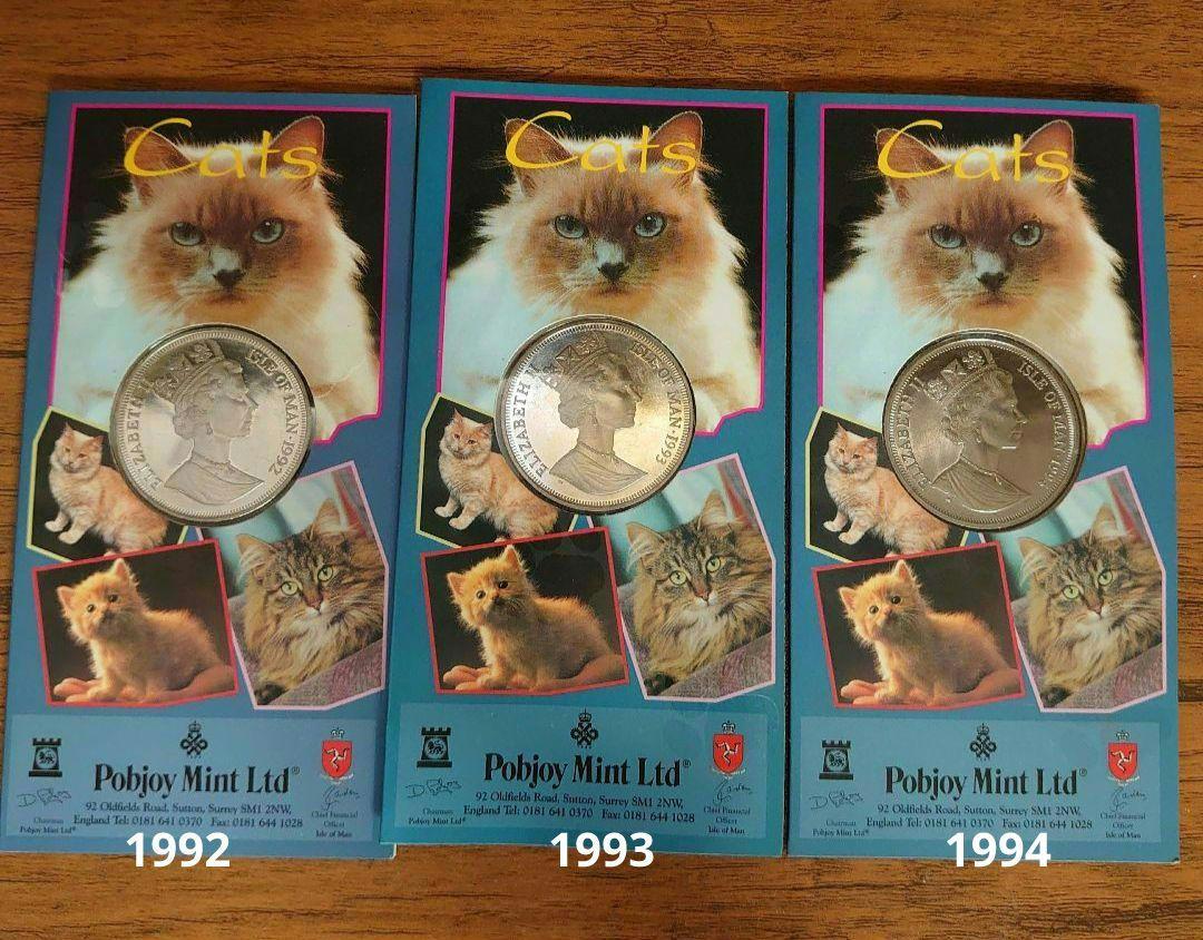 マン島 ねこ コイン  メインクーン 白銅貨 1993年 マン島 キャット コイン メインクーン 白銅貨 まとめ売り - メルカリ