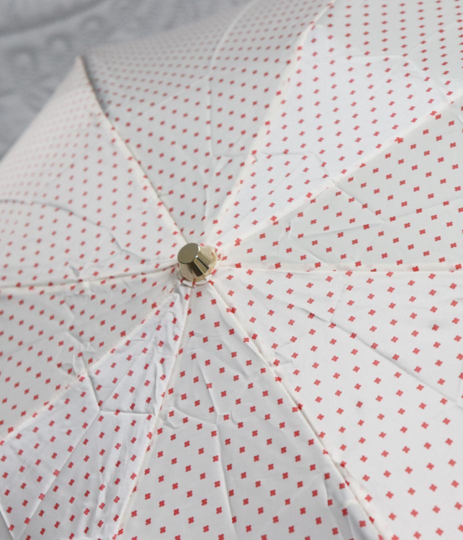 新品【アンテプリマ】晴雨兼用折り傘 フィオーリ総柄 ロゴ刺繍