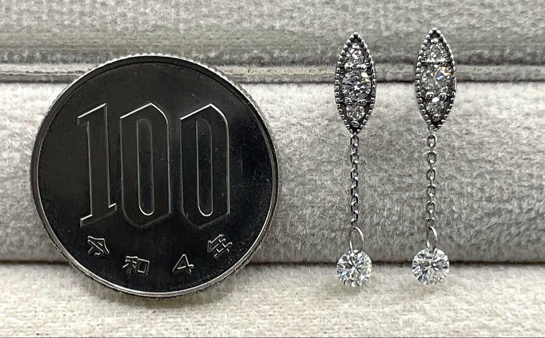 日本人気超絶の 最終交渉可JF114☆高級 チャーム付 K18WG ダイヤモンド0.5ct アクセサリー