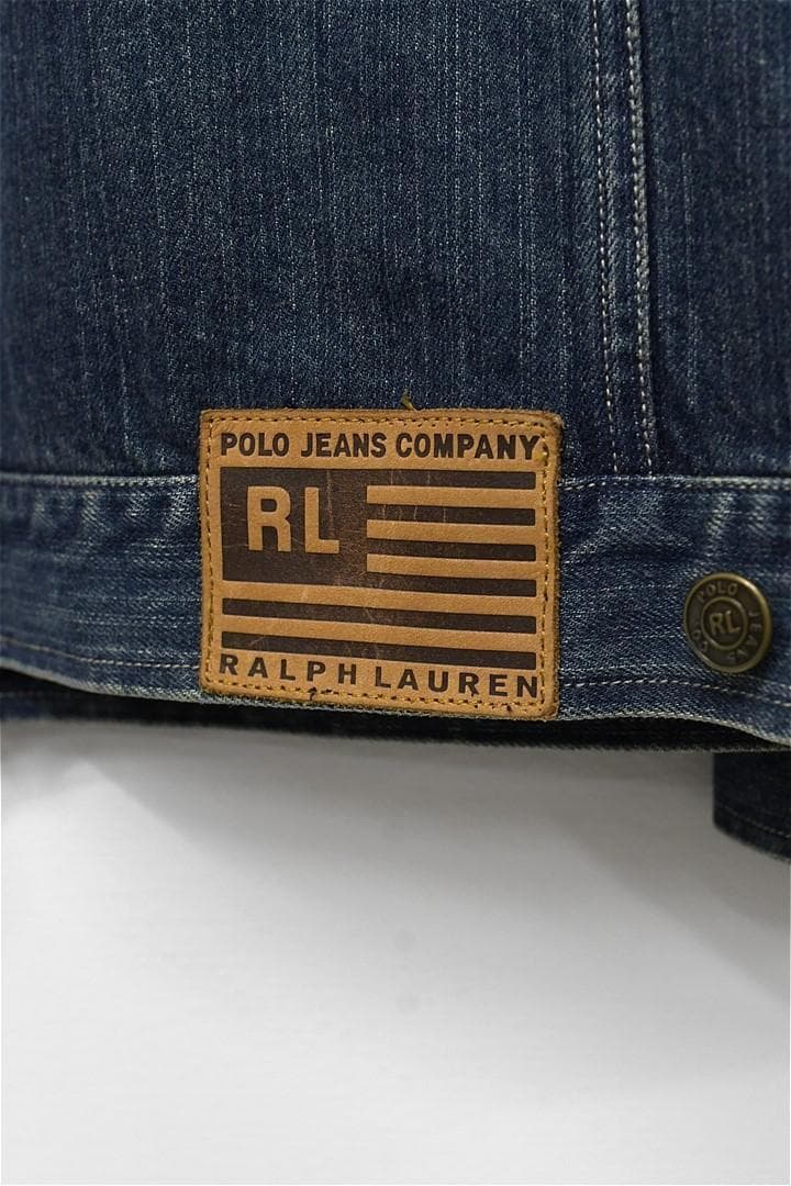 W157/美品 90s RALPH LAUREN デニムジャケット 170 M