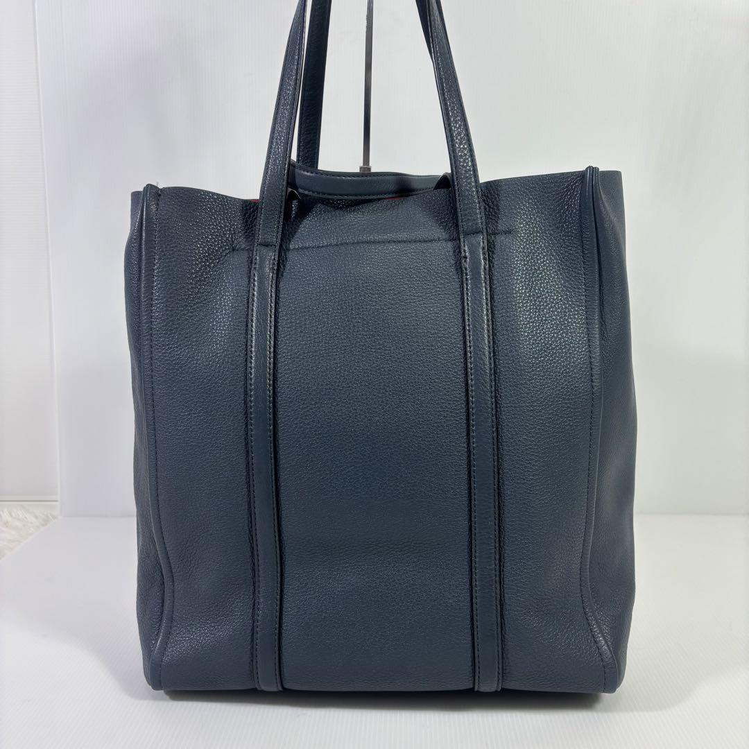 マークジェイコブス タグトートバッグ 2way レザー シボ革