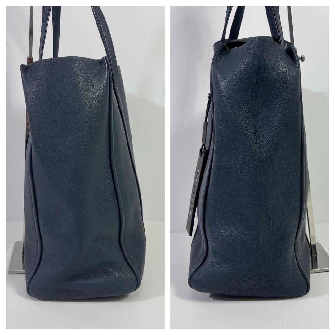 マークジェイコブス タグトートバッグ 2way レザー シボ革