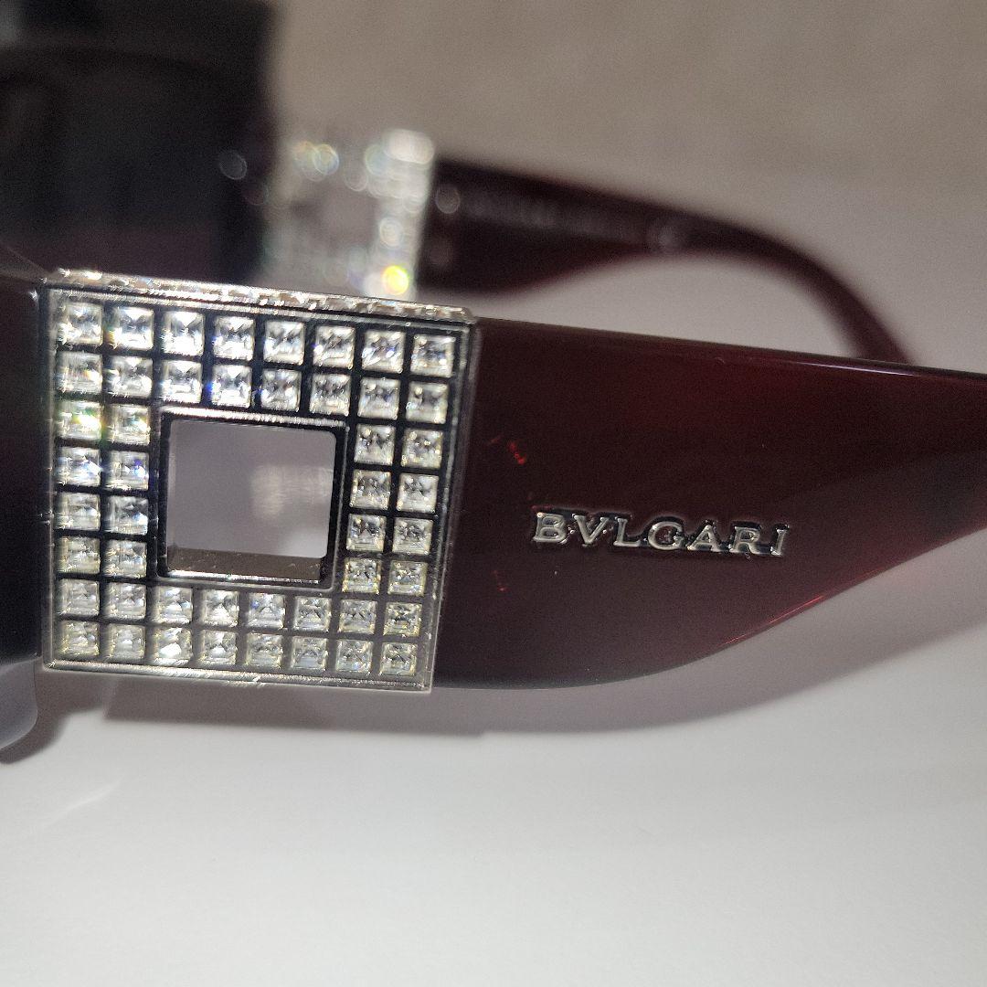 BVLGARI 装飾付きサングラス ダークブラウン 未使用品 サイズ