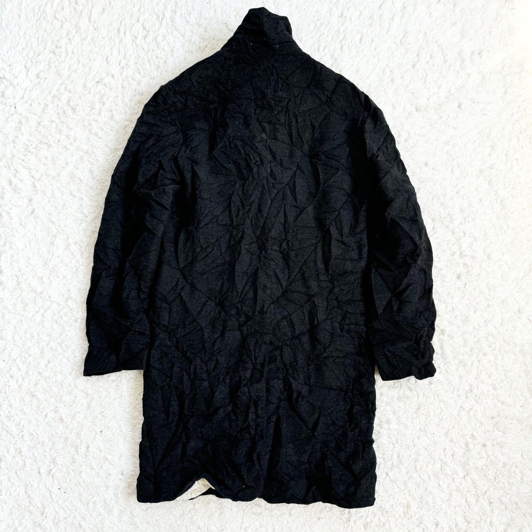 美品　ATTACHMENT アタッチメント　シワ加工　ウールコート