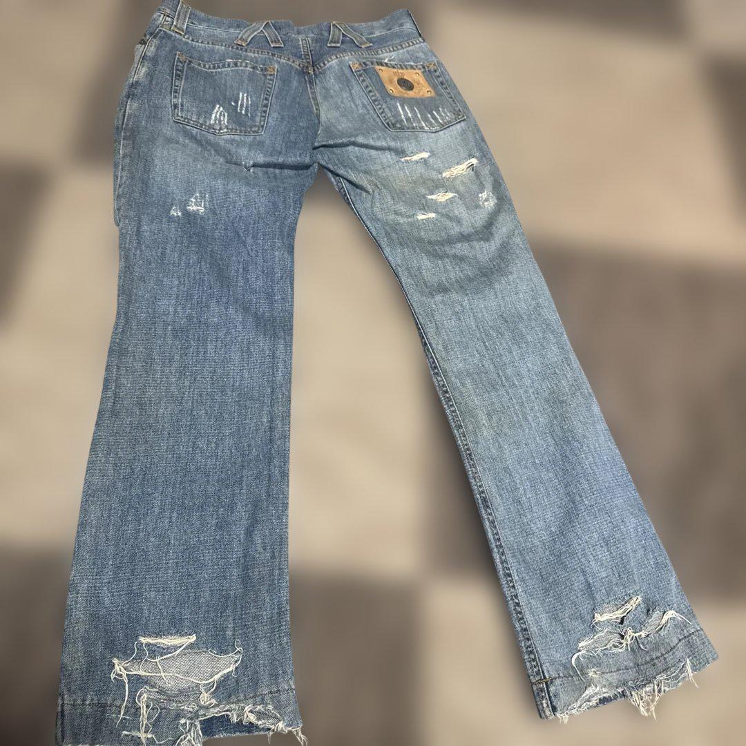 DOLCE&GABBANA ダメージデニム◆ヴィンテージ加工 クラッシュジーンズ