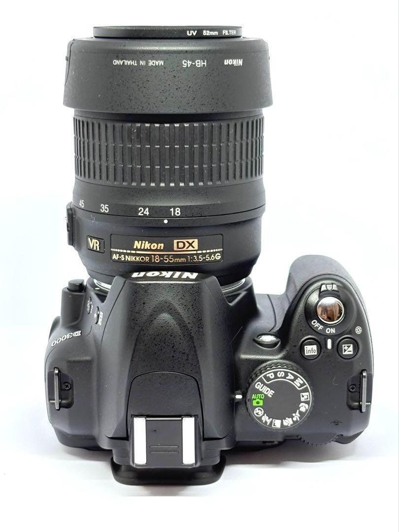 Nikon D3000☆一眼レフカメラ☆手ぶれ補正レンズ付☆美品＆S数少☆ ショット数少！大人気一眼レフカメラ Nikon D3000 初心者に