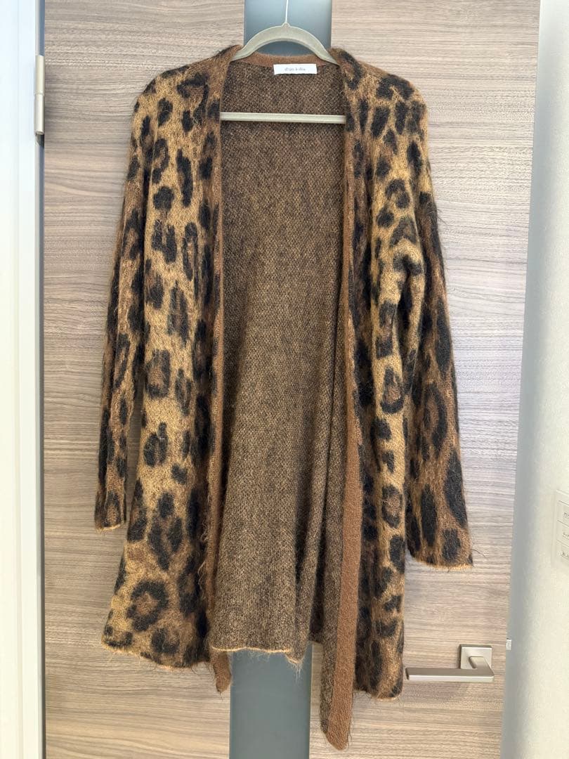 d un à dix レオパード柄カーディガンL
