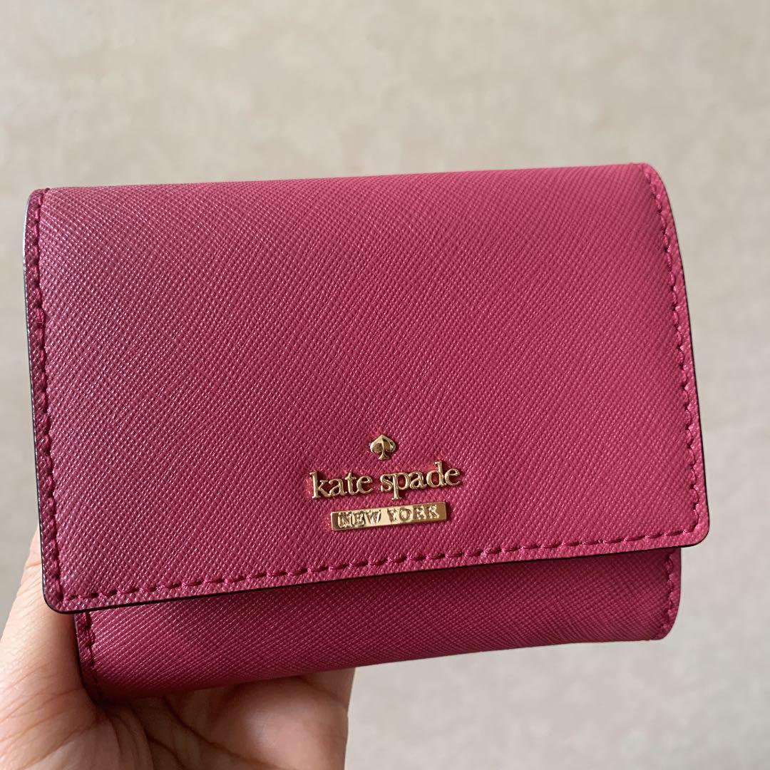 レディース 美品 2つ折り財布 ピンク sXqjl-m88897047948 ケイトスペード ┯ゆうゆうメ