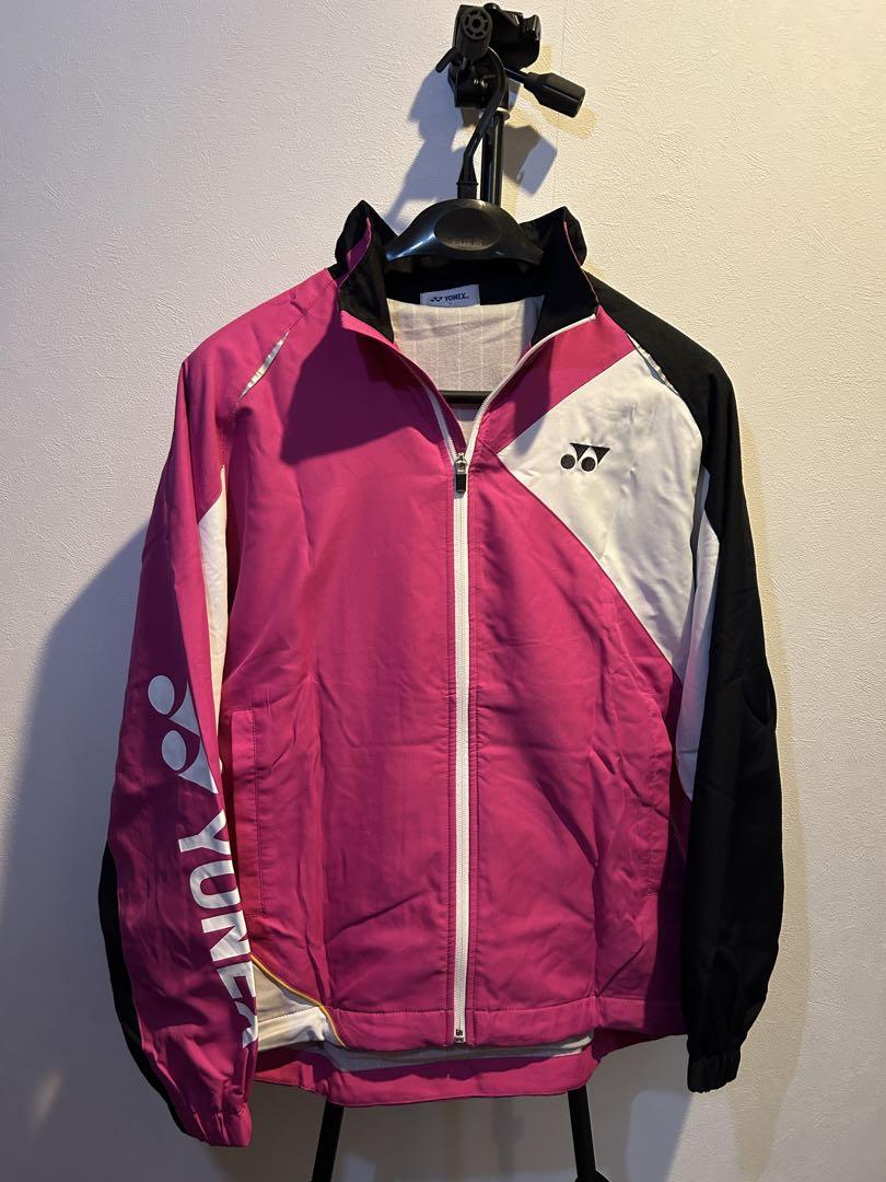 YONEX ウォームアップジャケット S ピンク/黒 - メルカリ