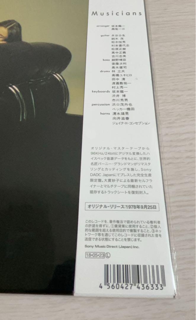 週末限定‼️大貫妙子ミニヨンアナログレコード LP4th.プレス正規復刻盤新品