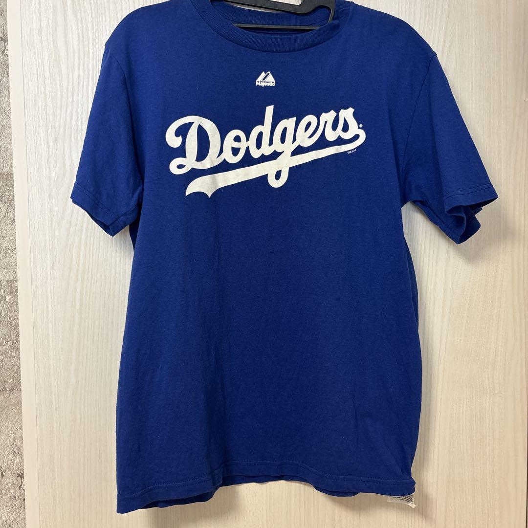 Dodgers ロゴ Tシャツ 青