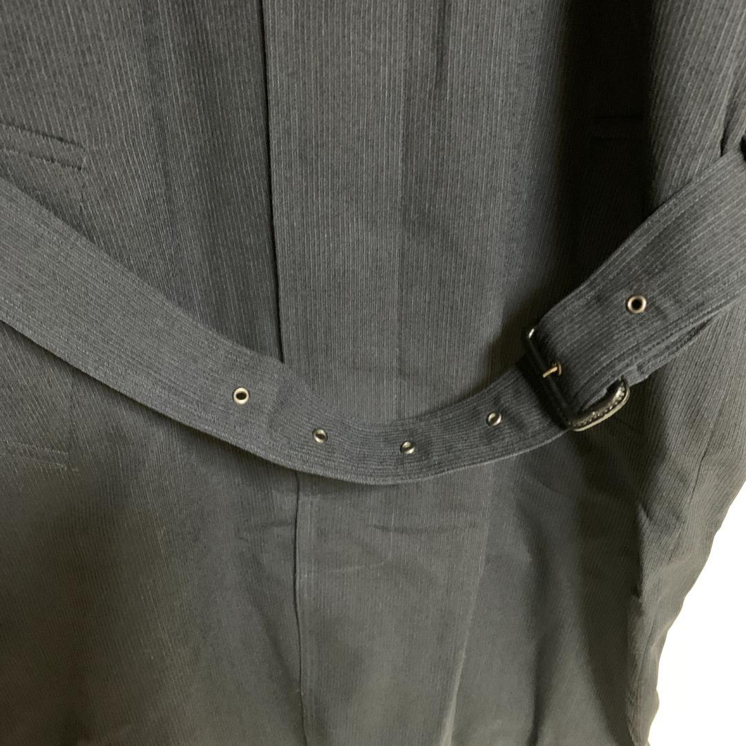 【美品】ステンカラーコート 未着用 毛 紺 シンプル チャック柄