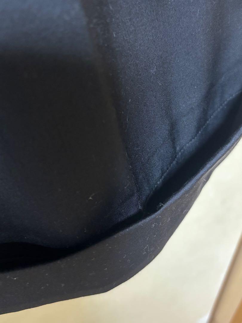Camphor wood 2tuck wide baggy slacks 黒 S