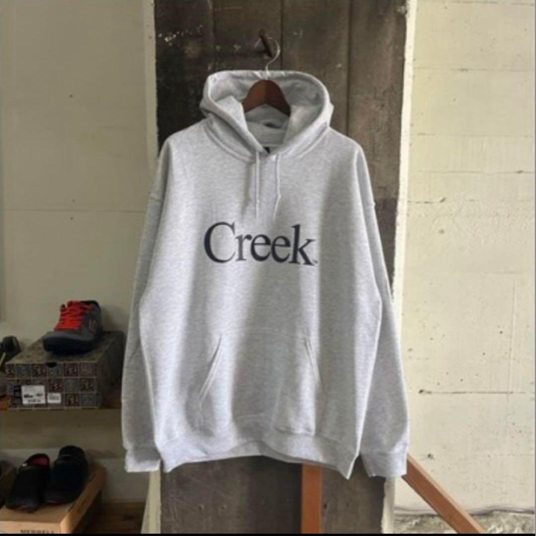 Creek Angler's Device Logo Hooded L グレー