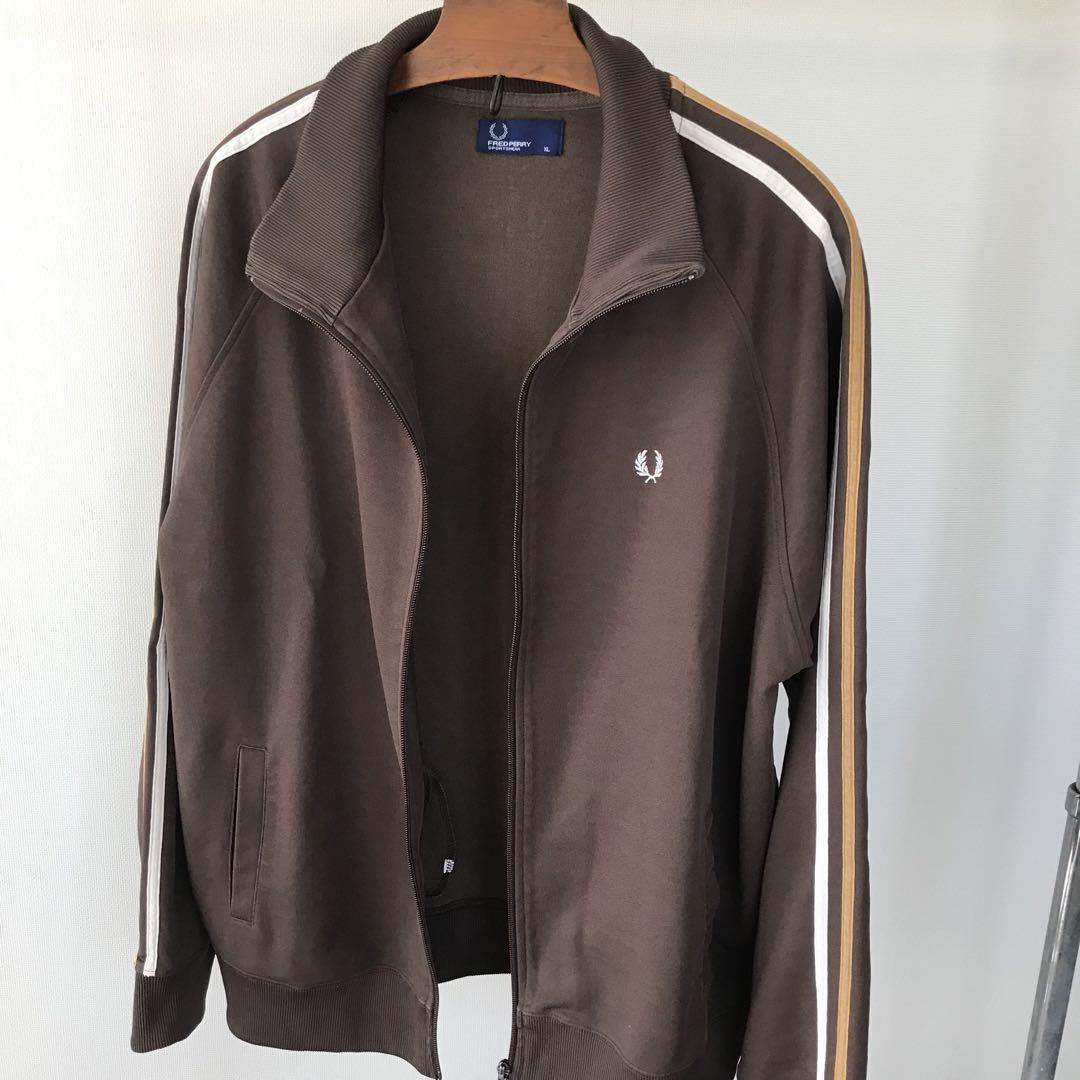 フレッドペリー☆XL〜XXL☆ブラウン☆白・茶ライン☆ジャージ