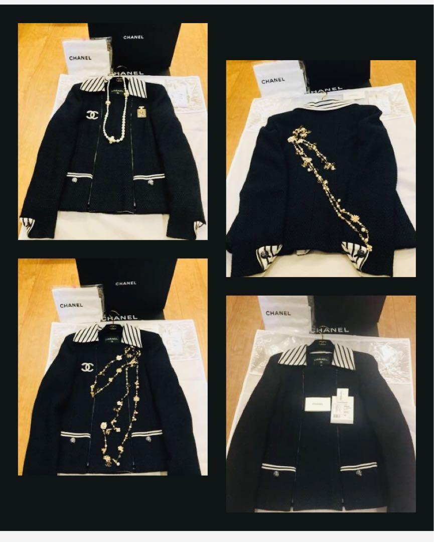 【ジップの開け閉めで印象が変わる♪】CHANEL 半袖 フーディー p4363-1_wm.jpg