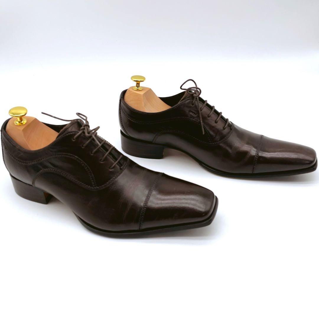 美品 KATHARINE HAMNETT ダークブラウン ストレートチップ 美品 KATHARINE HAMNETT ダークブラウン ストレートチップ