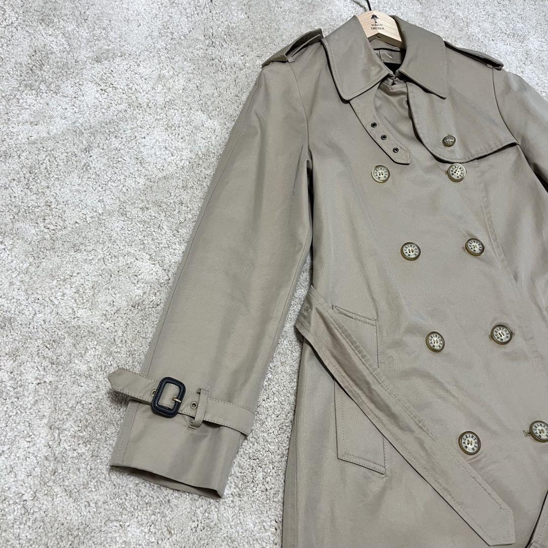 美品 高級品 マッキントッシュ トレンチコート 裏地チェック Aライン フレア