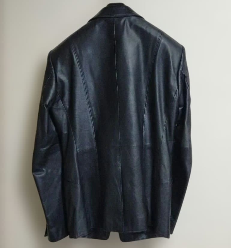 5351 黒レザーシングルブレストジャケット 5351 黒レザーシングルブレストジャケット