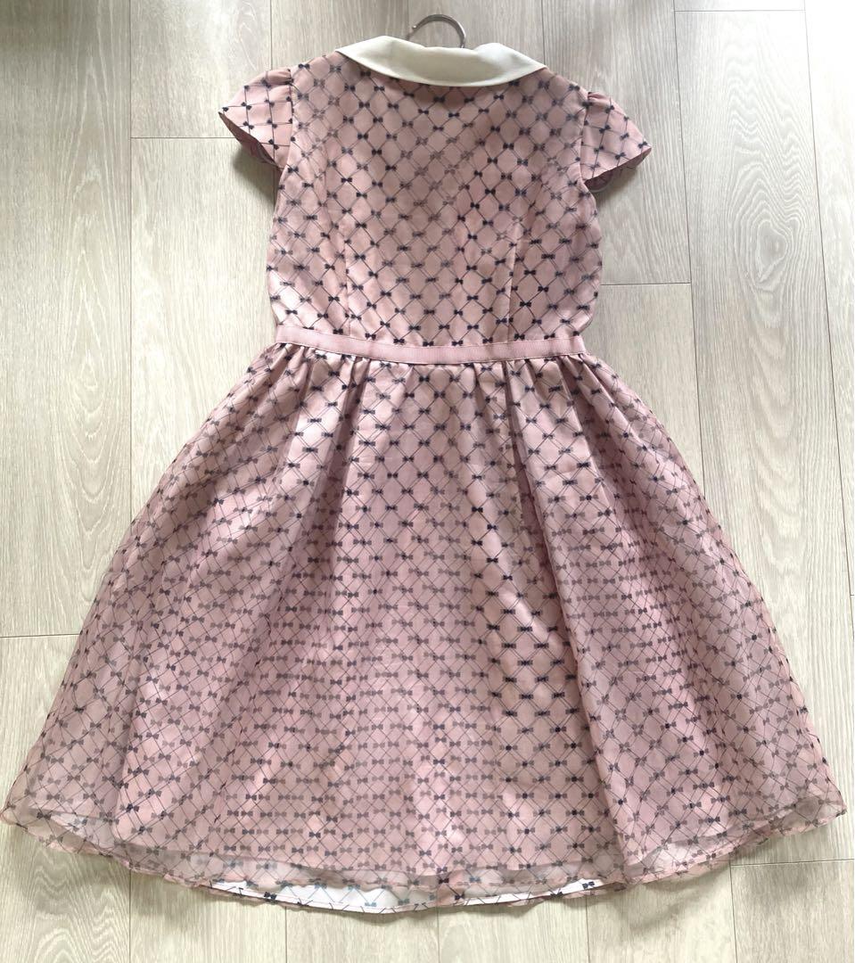 美品　トッカ　TOCCAキッズ150 サイズ　リボン　ピンク　ワンピース
