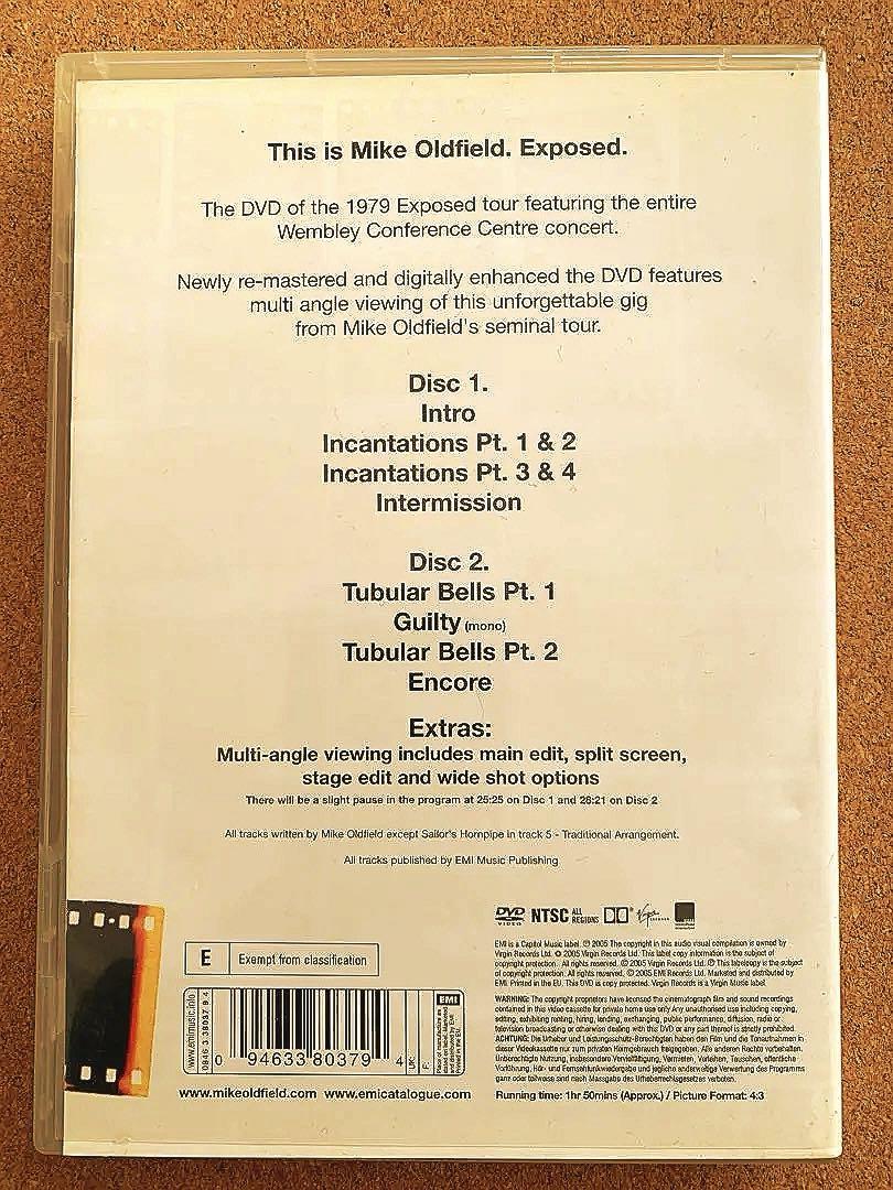 【エクスポウズド】マイクオールドフィールド　DVD2枚組 エクスポウズド】マイクオールドフィールド DVD2枚組