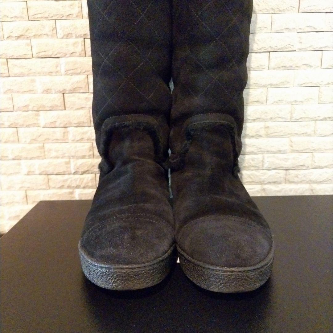 CHANEL シャネルマトラッセ2way ロングブーツ ムートンブーツ38