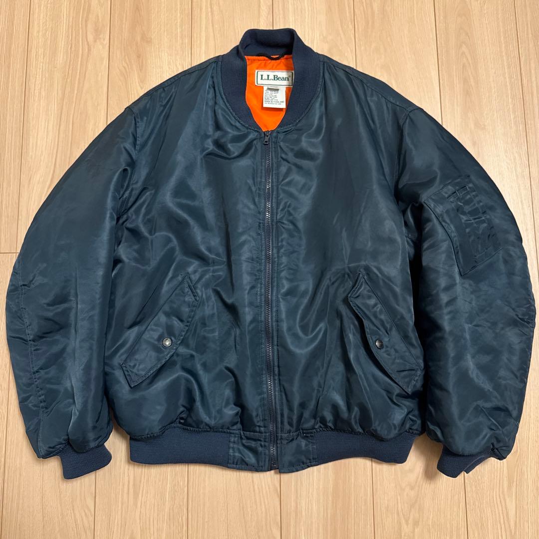 90s l.l.bean エルエルビーン MA-1 L NAVY
