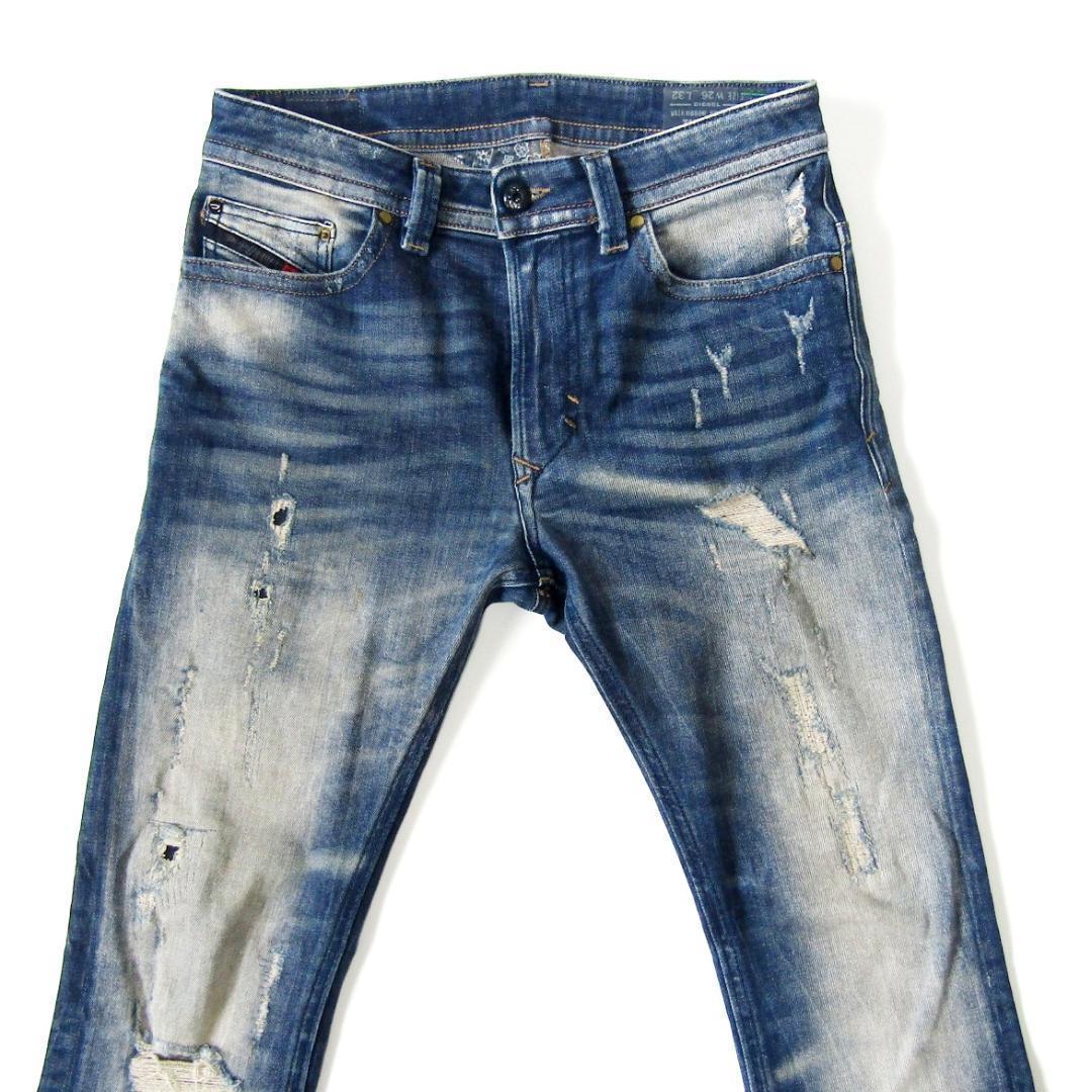 DIESEL>>ディーゼル ロゴパッチ スキニーカット ジーンズ DIESEL (ディーゼル) スーパースキニー ジーンズ デニム パンツ