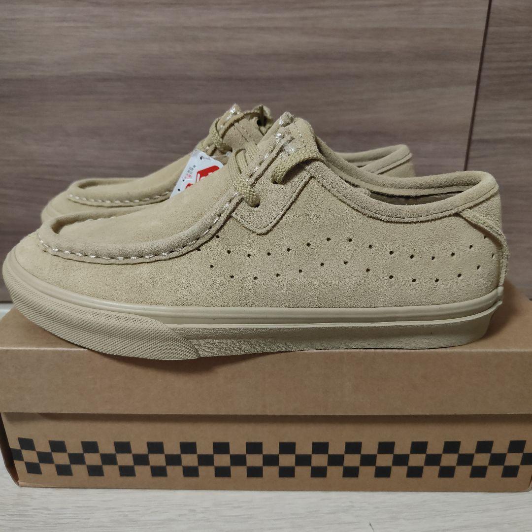 新品未使用27.5cm VANS本革スエード素材モカシンスニーカー　ベージュ系