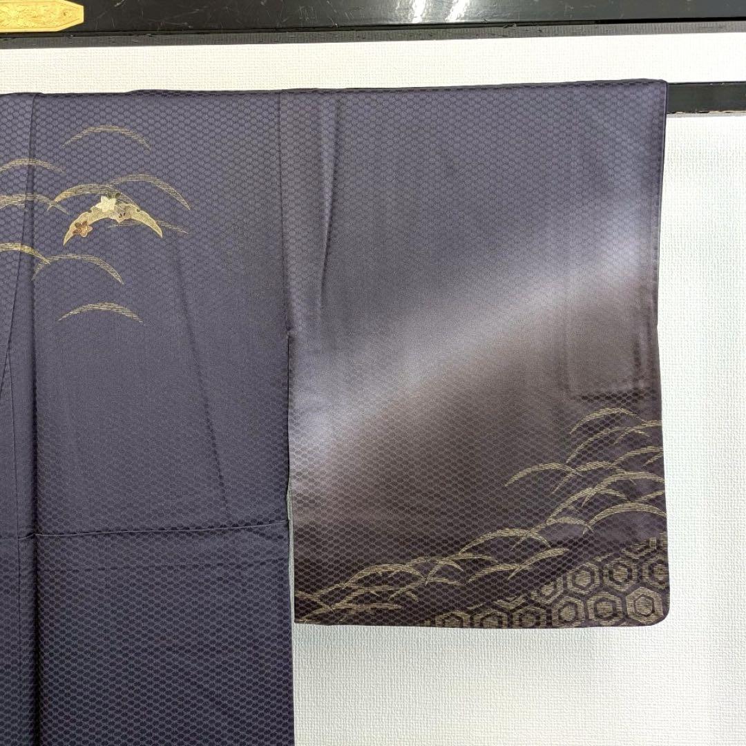 刺繍 金彩 箔押し 紋無し 素敵なデザイン 付下げ 訪問着 正絹 T