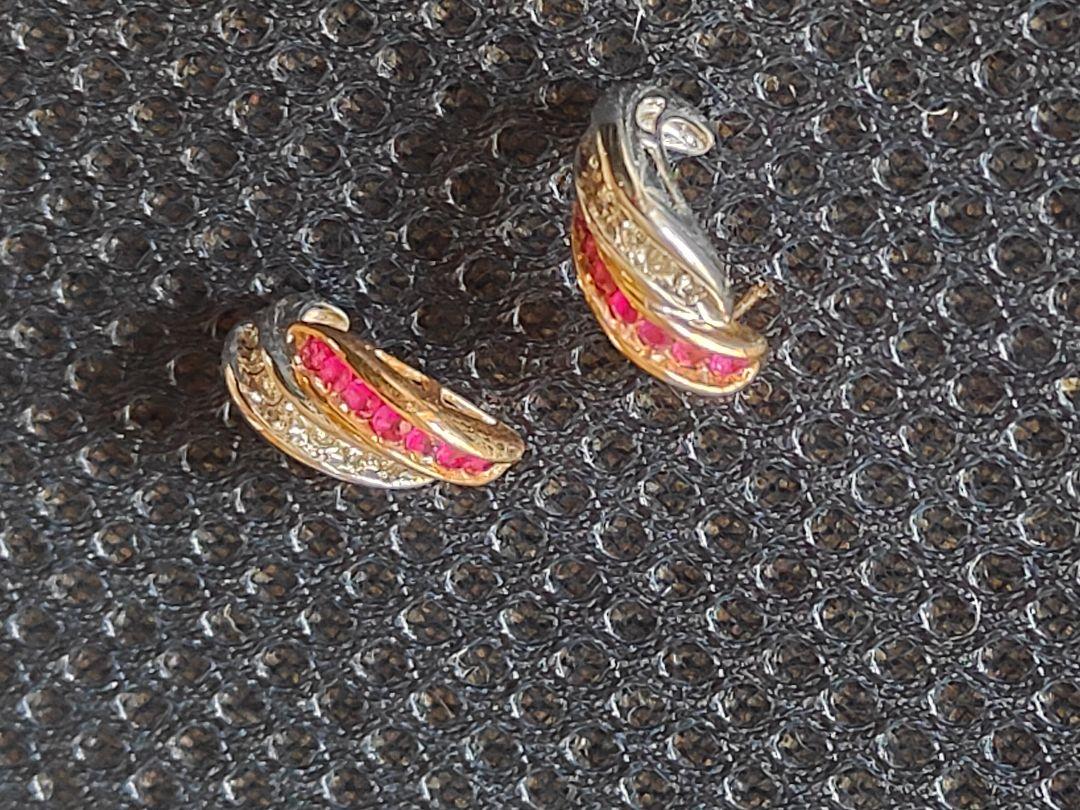 ルビー＆ダイヤのピアス♪