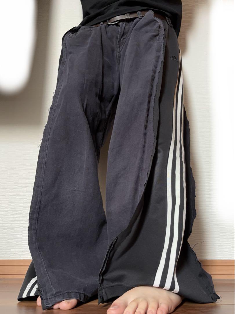 adidas バギーデニム 古着 archive opium Y2K フレア - メルカリ