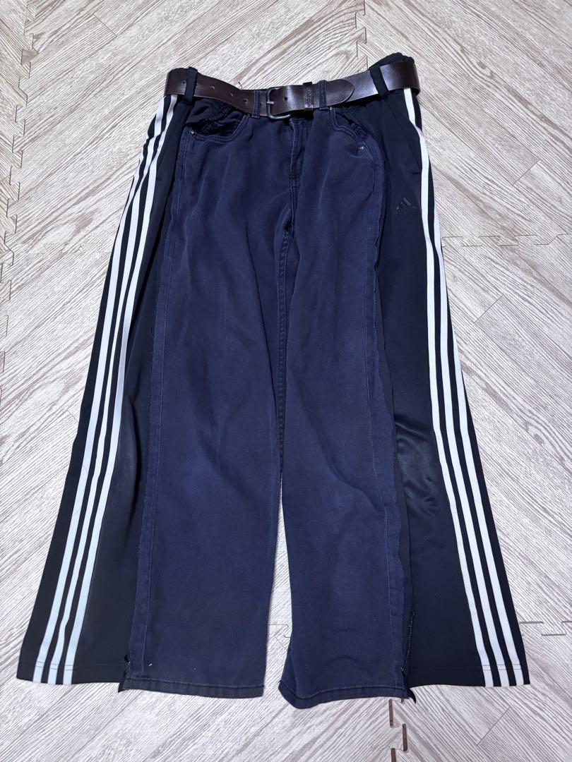 adidas バギーデニム 古着 archive opium Y2K フレア - メルカリ