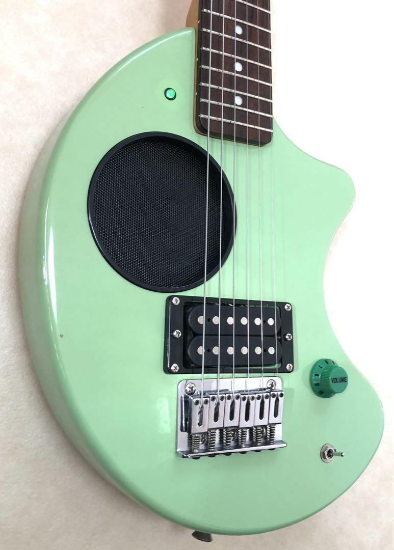 美品】ZO-3 ミントグリーン アンプ内蔵ミニギター ケース付 ぞー