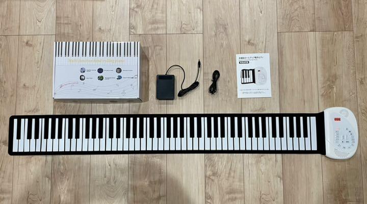 【1回使用】ロールピアノ 88鍵 日本語パネル  128音色