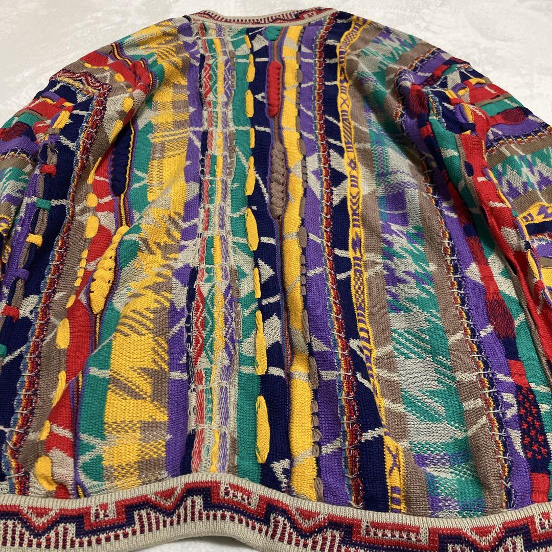 春カラー 【美品】 COOGI クージー 3Dニット セーター マルチカラー
