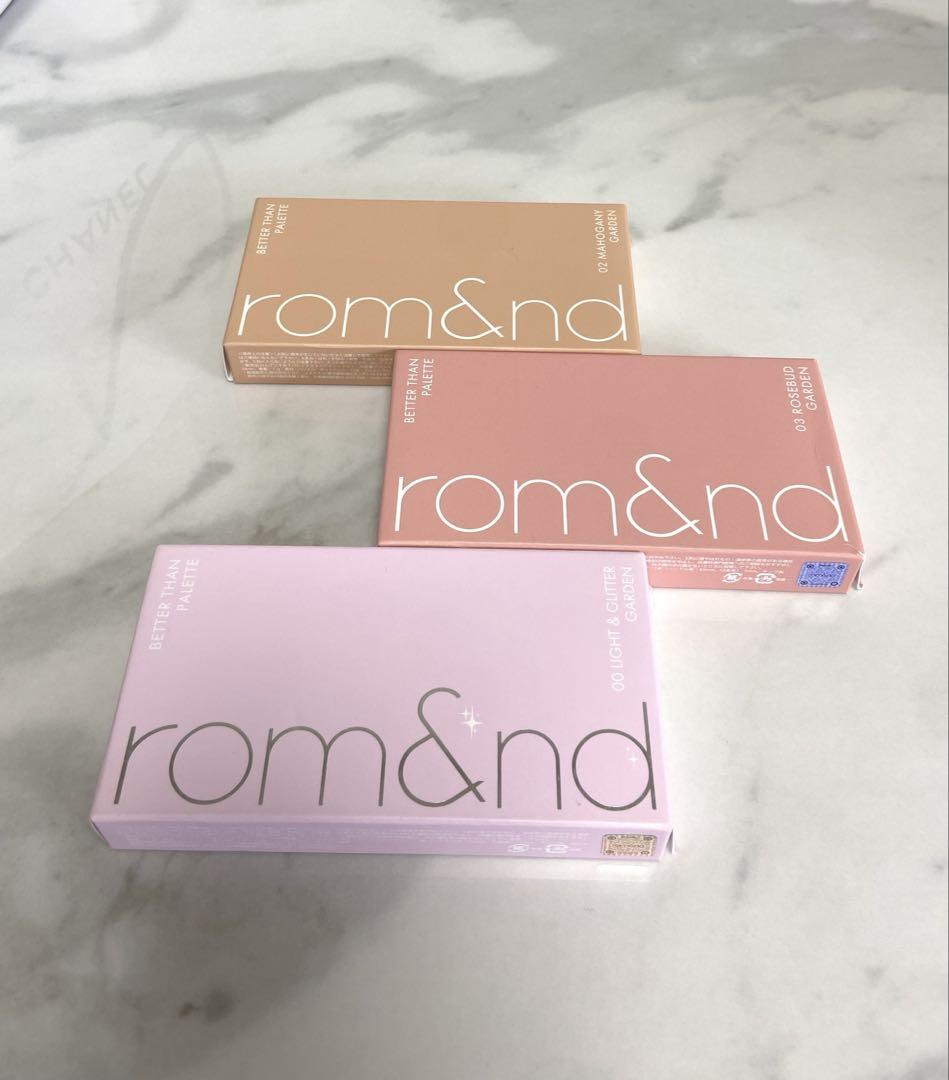＃rom&nd 00、02、03 アイシャドウパレット　3点まとめ売り