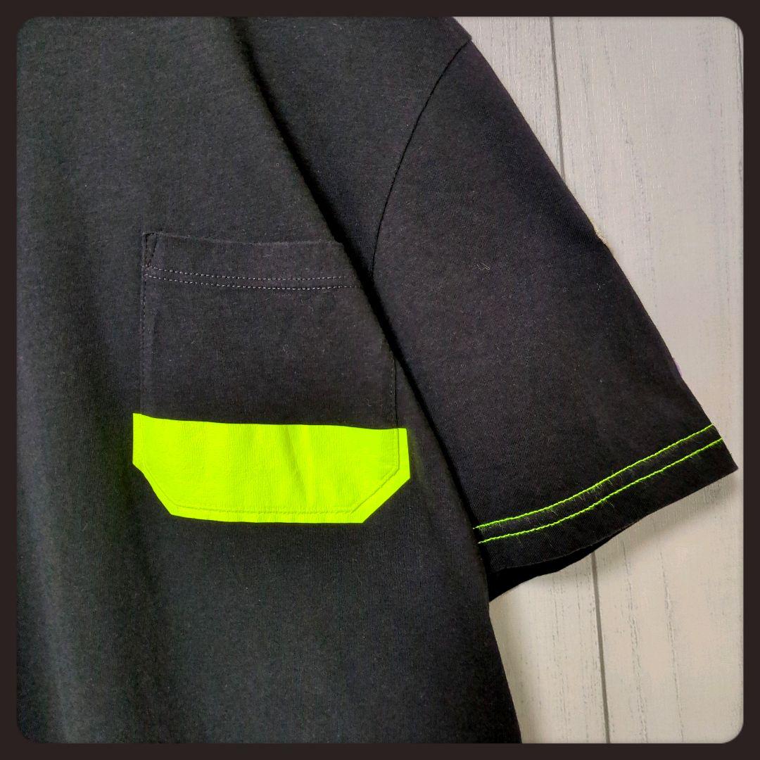 【希少デザイン・美品】モンクレール☆ワッペンロゴ刺繍 Tシャツ 黒×イエロー S 【希少デザイン・美品】モンクレール☆ワッペンロゴ刺繍 Tシャツ 黒×イエロー S