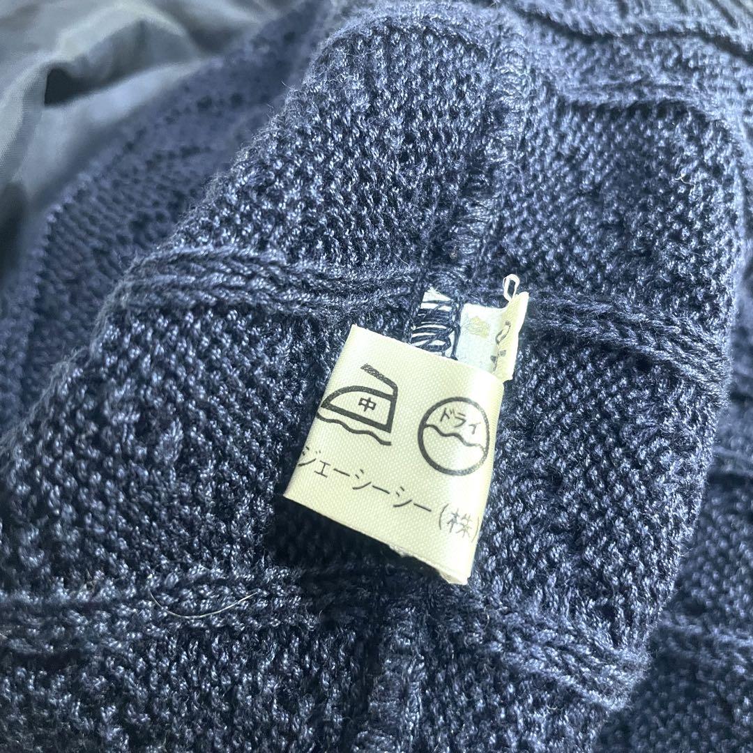 美品 CÉLINE フィービー期 ケーブルニット ワンピース ネイビー系 画像10